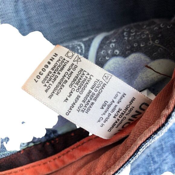 RARE Union Designer Jeans Size 34 Blue - Picture 13 of 14